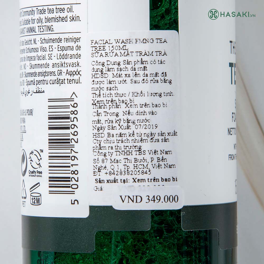 Sữa Rửa Mặt Tạo Bọt Tea Tree Skin Clearing Foaming Cleanser 150ML