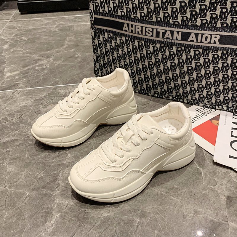 Giày Thể Thao Nữ Sneaker Có Dây Buộc Da Mịn VG523