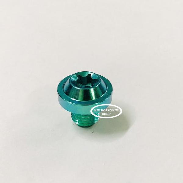 Ốc TITAN GR5 gắn chân kính 10 li răng Thuận (xanh Lục Bảo)
