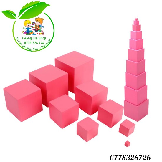 Tháp hồng Montessori - Pink tower