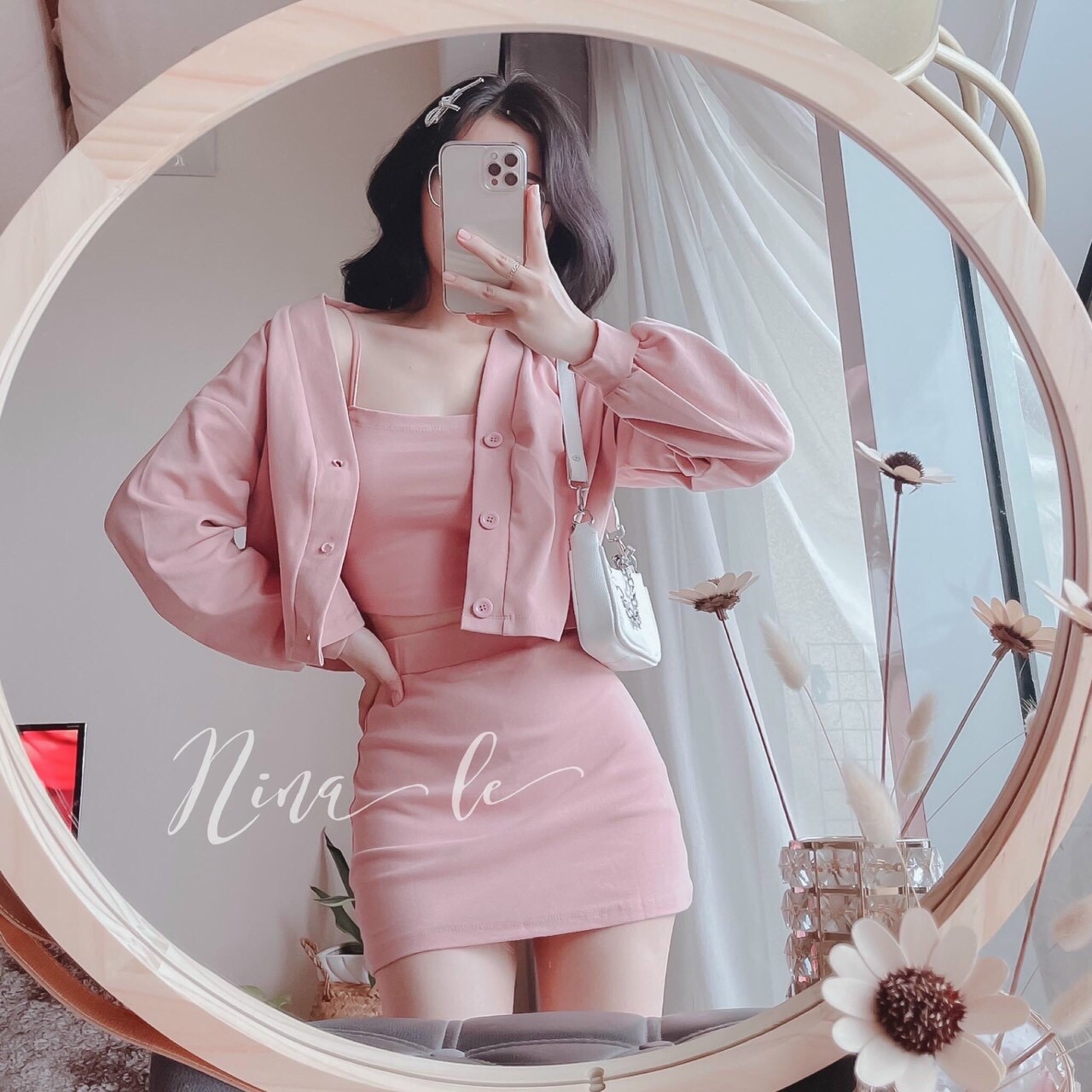 Set 3 món kèm chân váy siêu cute kèm hình thật