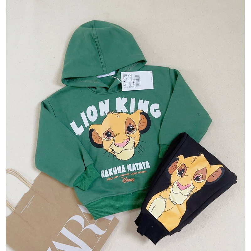 White Lion.king green super nice hoodies set for boy from 12-24 kg