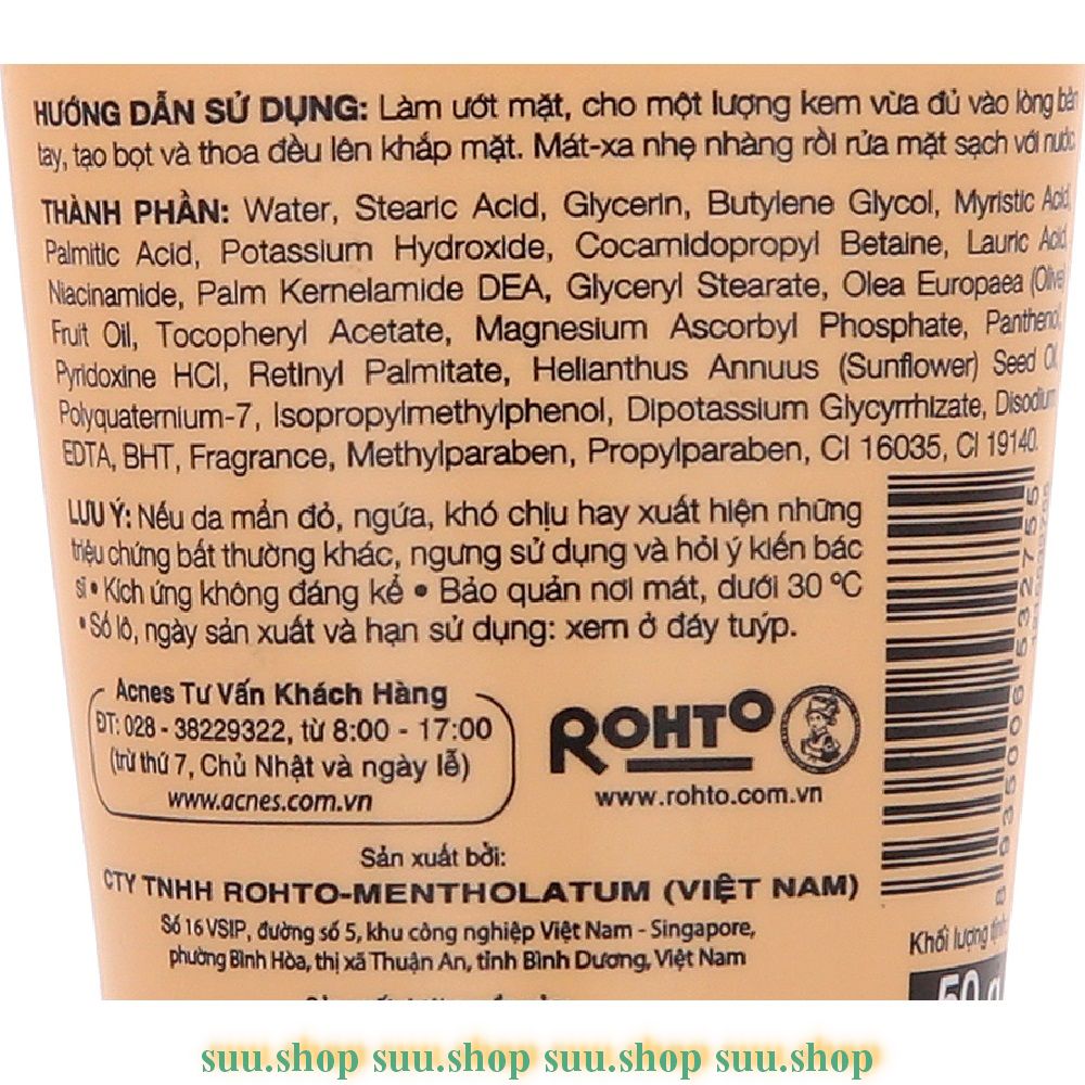 Sữa Rửa Mặt Acnes Vitamin Cleanser 50G