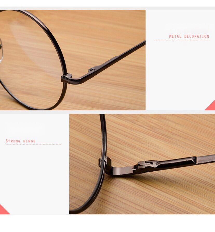 Kính Mắt tròn xoe ulzzang Hàn Quốc (Nâu Tây)