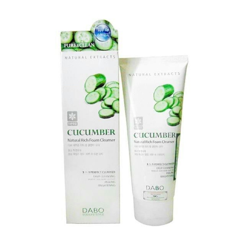 Sữa rửa mặt trắng da sạch nhờn DABO Hàn Quốc 180ml