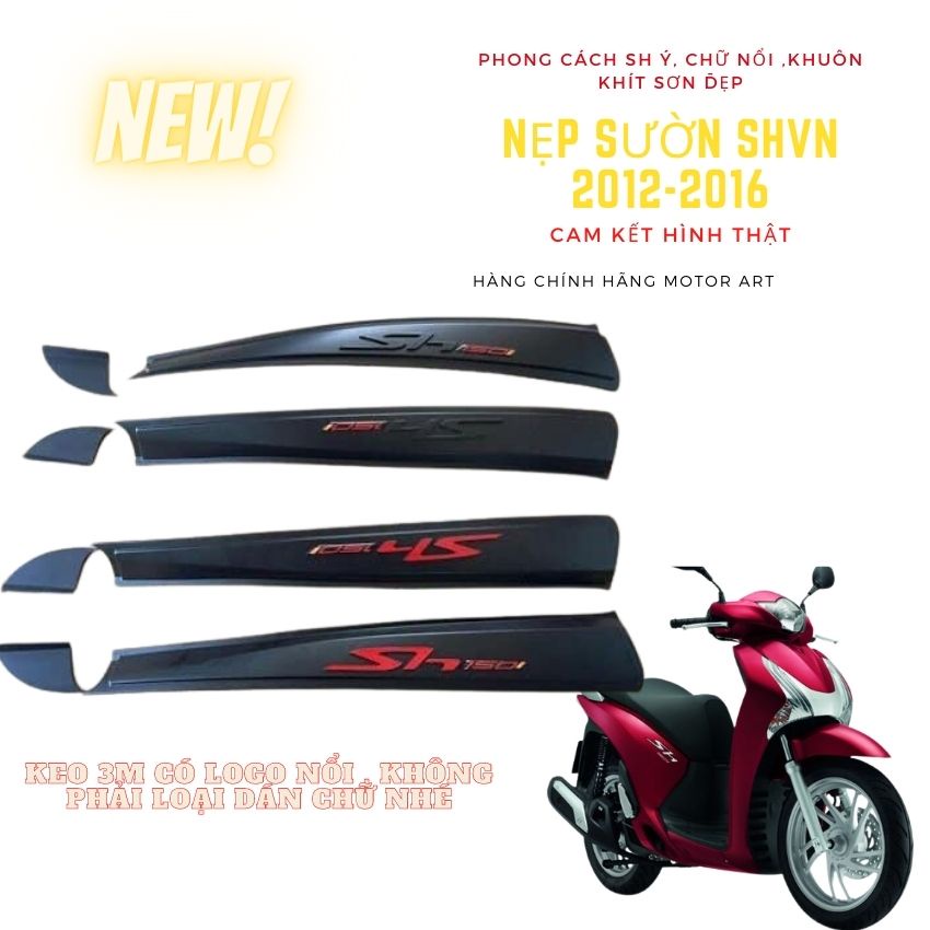 Nẹp Sườn SH 2012-2016 Độ Kiểu Ý - MT 2022