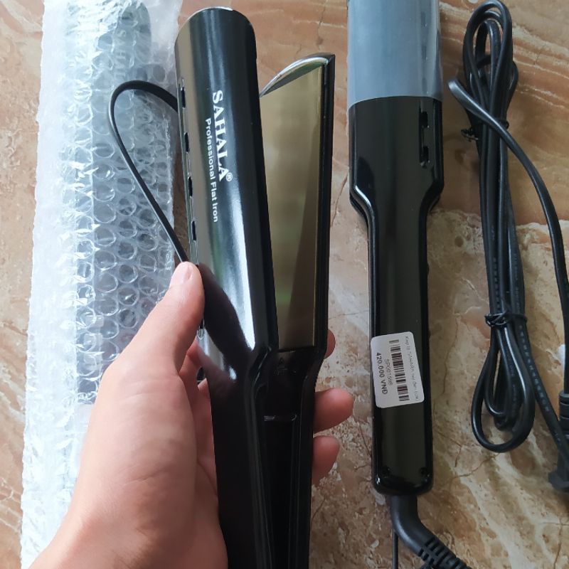 Máy là tóc Sahala bản mỏng duỗi tóc, kẹp thẳng, ép tóc, uốn cúp làm tóc xoăn lọn tóc