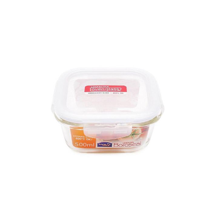 [HCM]Thố thủy tinh vuông Lock&Lock LLG214 500ml