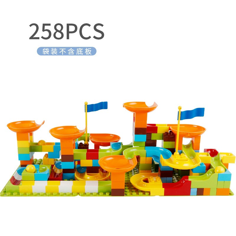 Bộ Xếp Hình Cầu Trượt Lego Thả Bi 165-330 Chi Tiết Cho Bé, Đồ Chơi Xếp Hình Phát Triển Trí Não