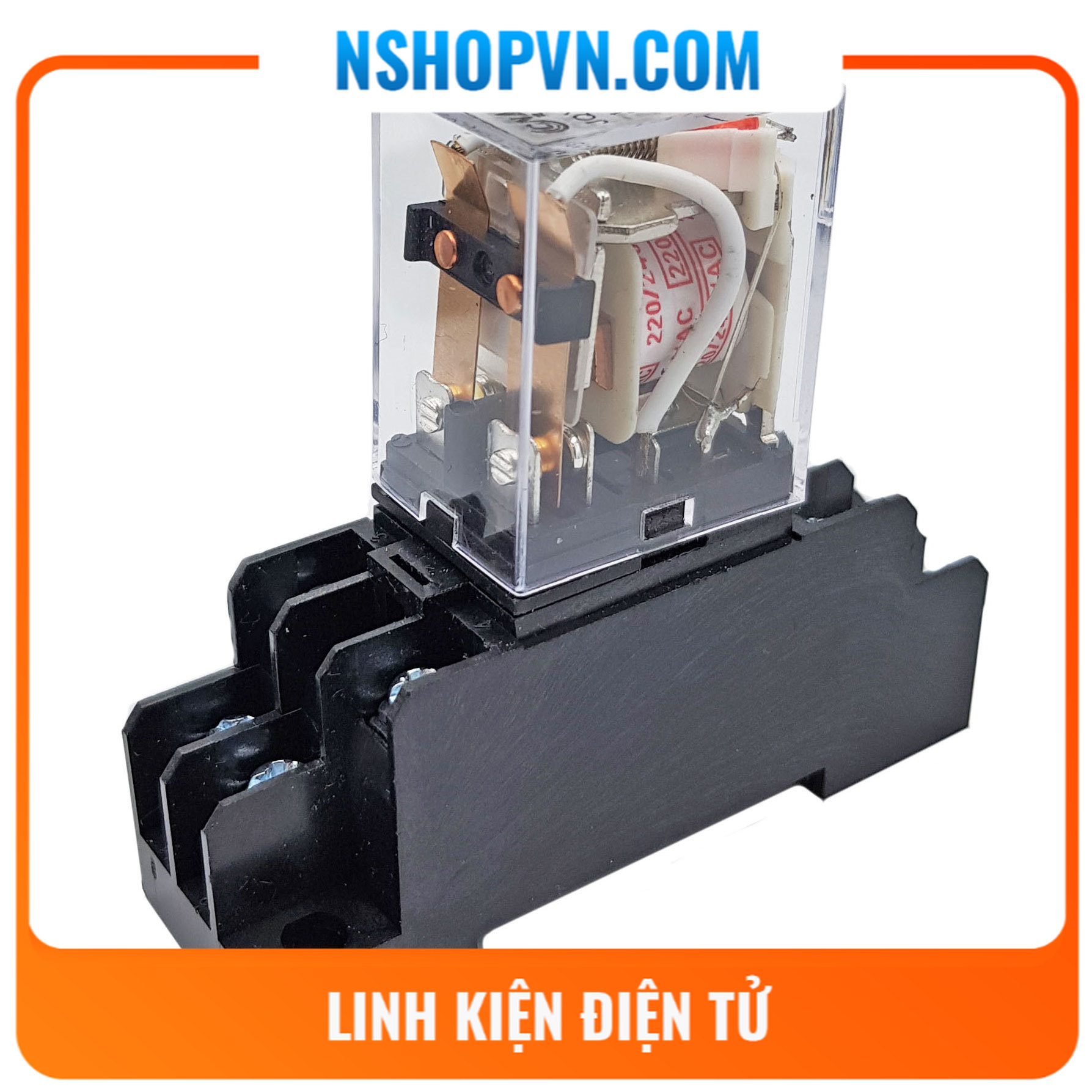 Relay trung gian HH62P 12VDC, 12VAC, 24VDC, 220VAC