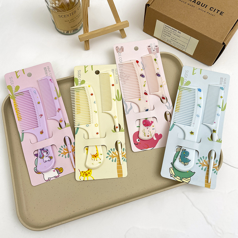 Set 2 lược chải tóc hoạt hình dễ thương