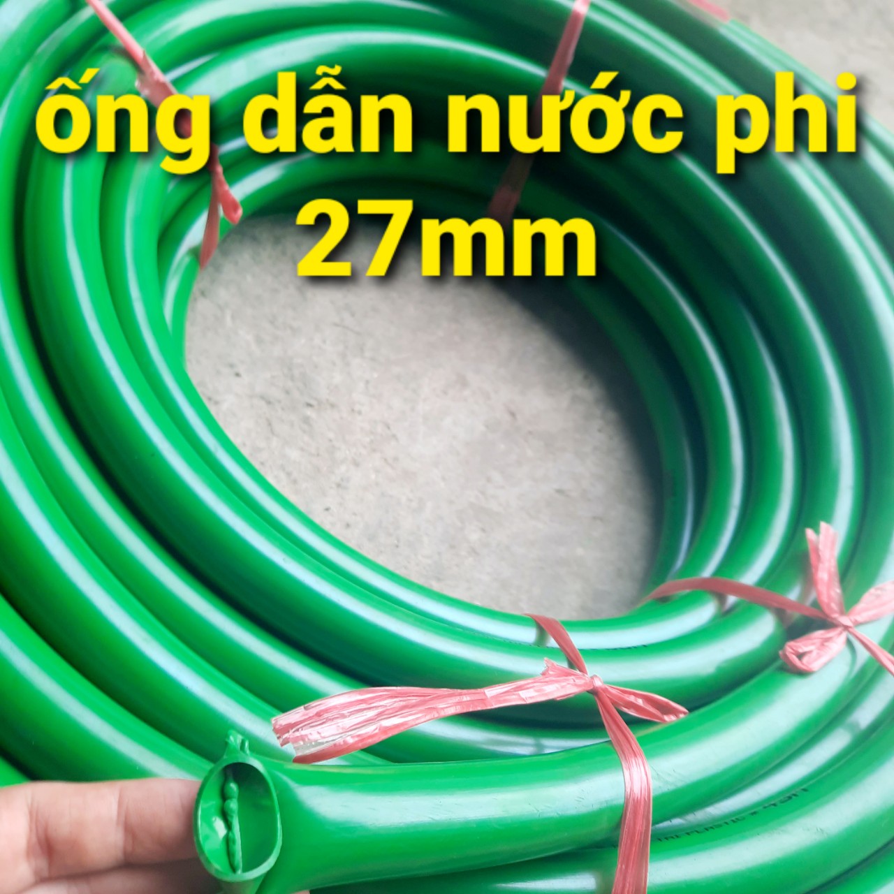 1 cuộn 50 mét ống nhựa, dây dẫn nước phi 27mm dầy 1.5mm ( màu xanh)