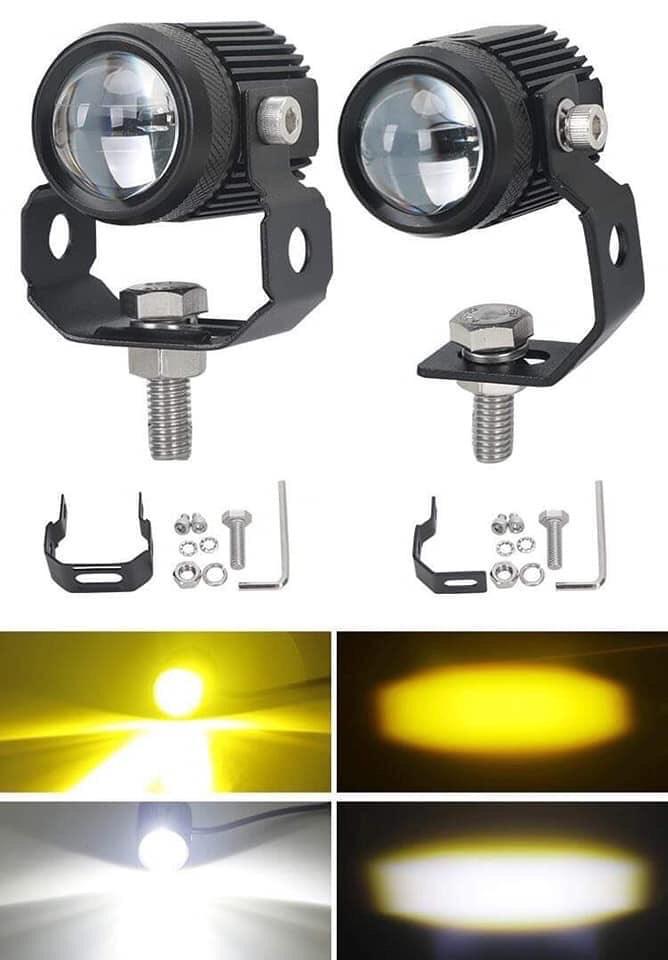 Trợ sáng mini Driving light sáng vàng trắng 2 chức năng Giá 1 Cái