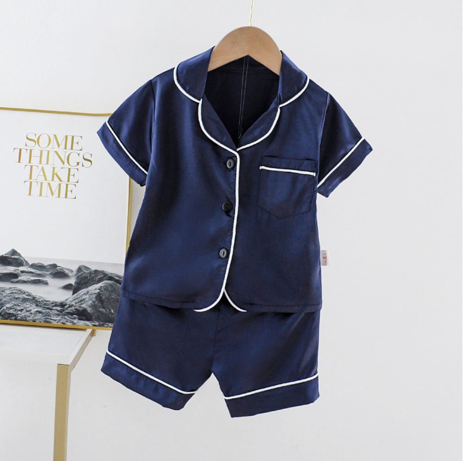 Sét Cộc Tay  Bộ Pijama Lụa Cộc Tay Cho Bé Từ 6-28kg cho bé trai và bé gái