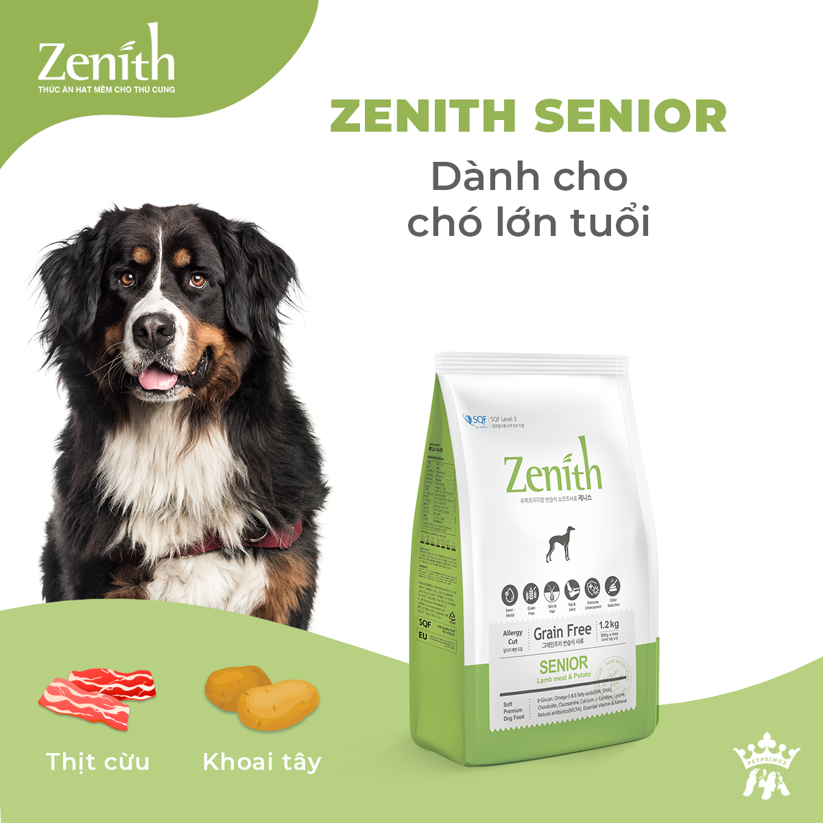[HCM]ZENITH SENIOR HẠT MỀM CHO CHÓ GIÀ