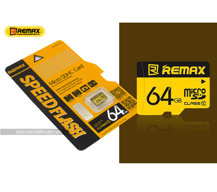 [HCM]THẺ NHỚ MICROSD REMAX 64GB CLASS 10 CHUYÊN DỤNG CHO CAMERA