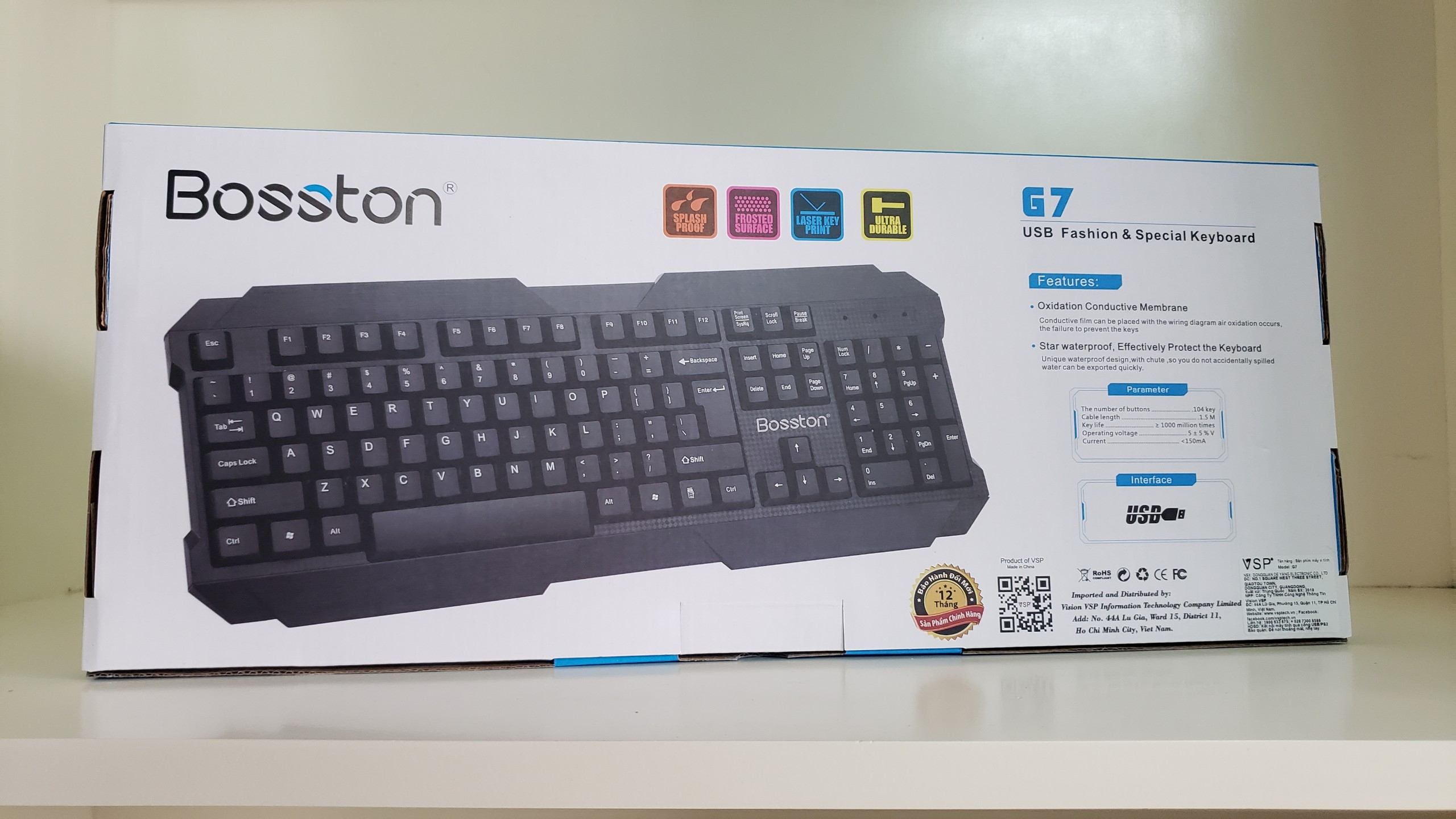 [HCM]Bàn phím Keyboard  BOSSTON - VISION G7 USB. Vi Tính Quốc Duy.
