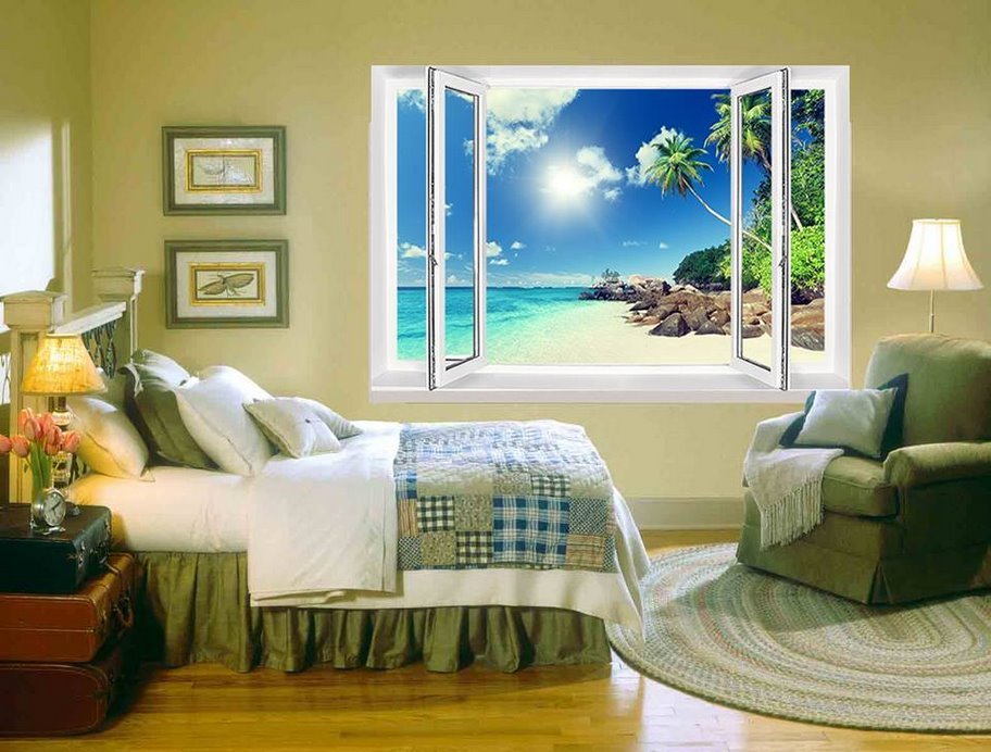 5 Binbin ocean window 3D murals (100x150cm)