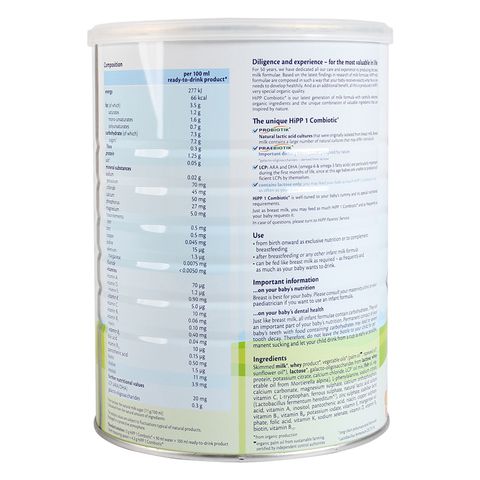 Sữa HiPP ORGANIC SỐ 1 COMBIOTIC 800g