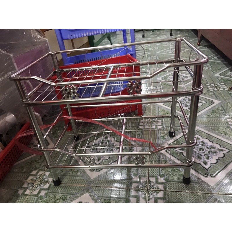 kệ chén inox đứng 2 tầng 3 tầng 4 tầng