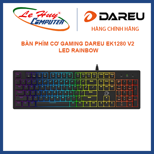 Bàn phím cơ dareu ek1280s v2 led rainbow
