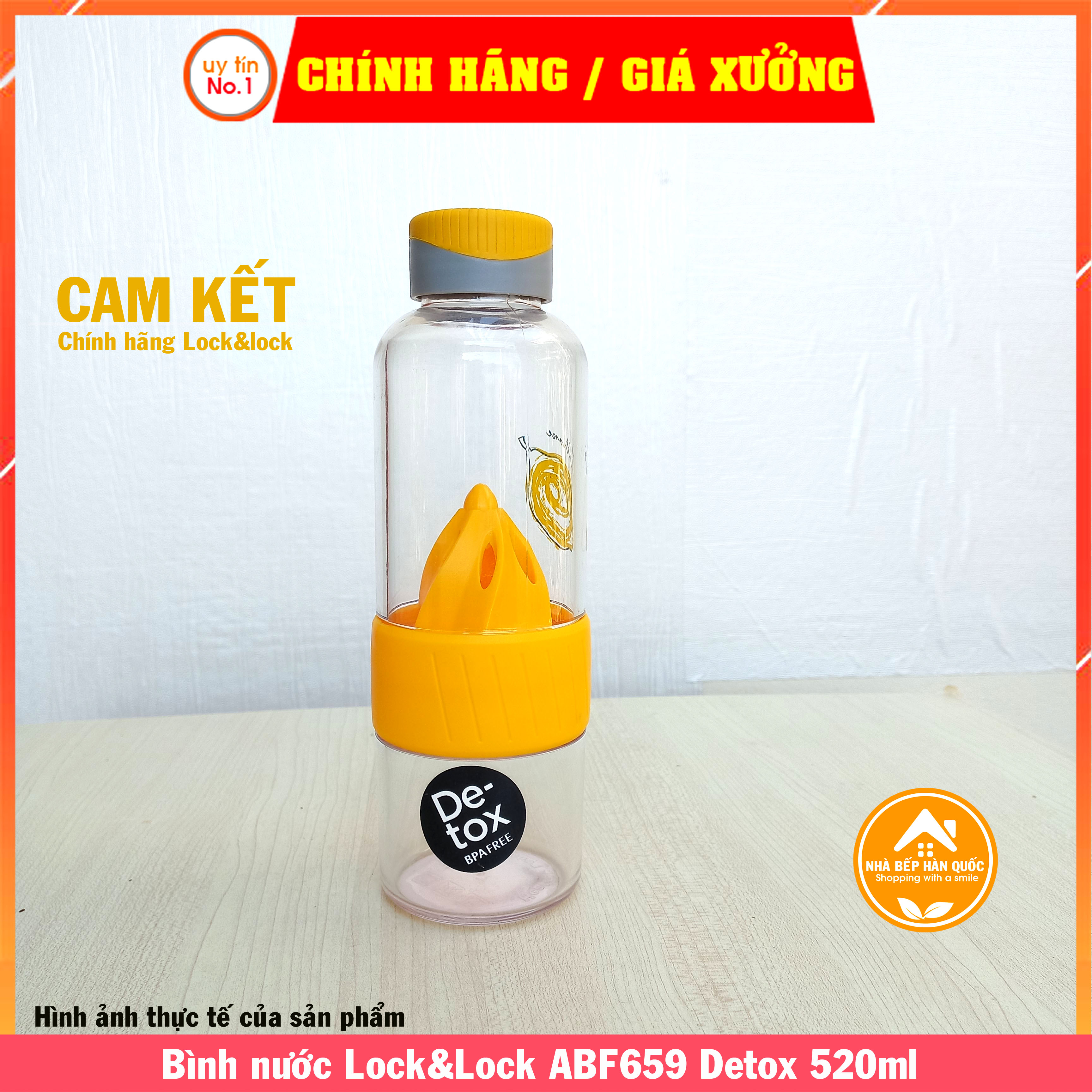 Bình nước, bình đựng nước Lock&Lock dung tích 520ml ABF659 [Chính hãng]