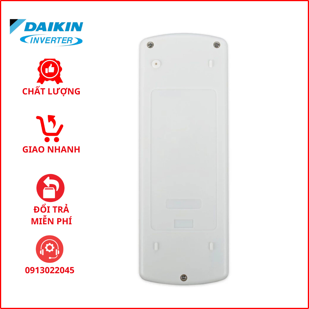Remote máy lạnh Daikin Inverter 2 nút viền xanh.