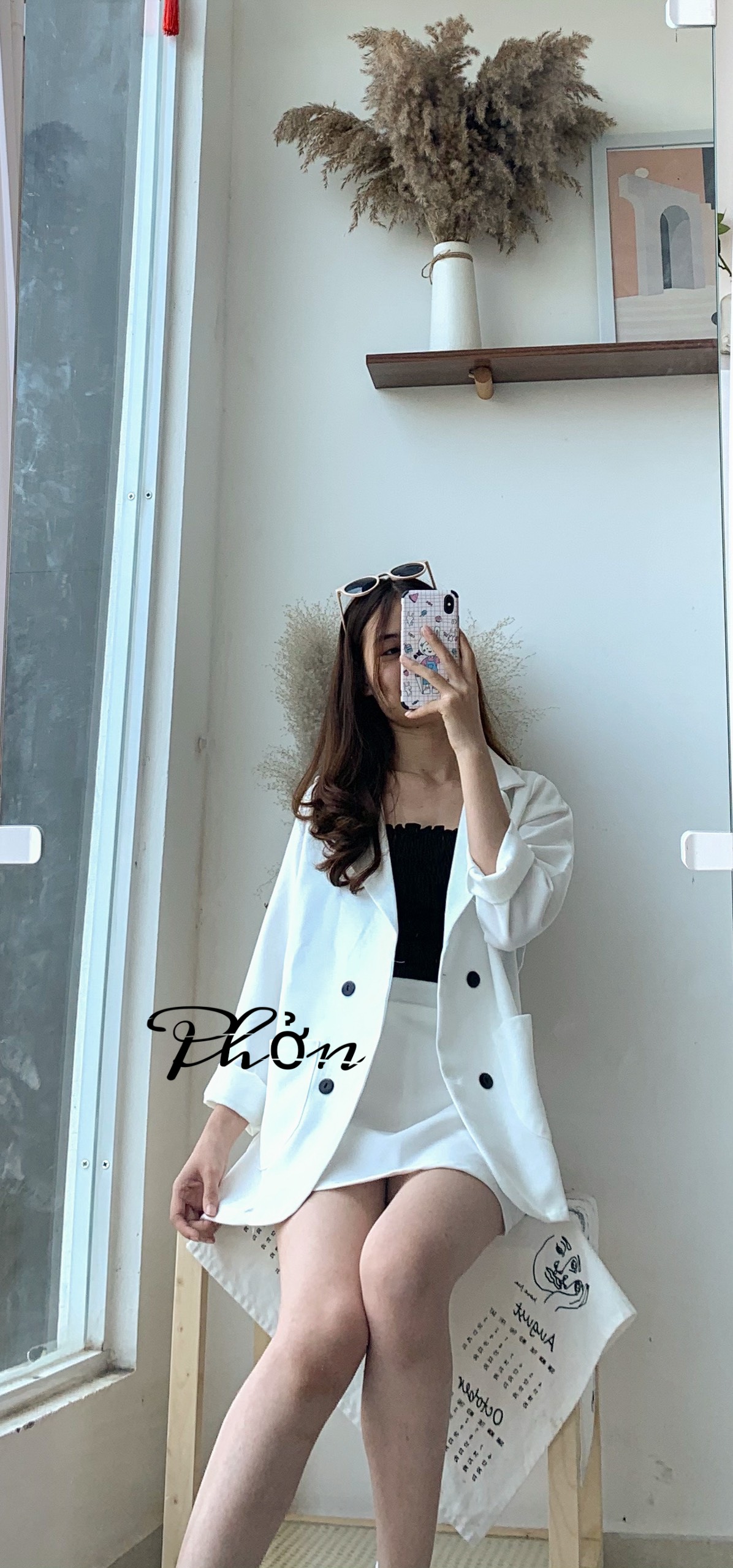 [🚛Sale 40%]Set vest blazer kèm chân váy[Ảnh thật kèm video]