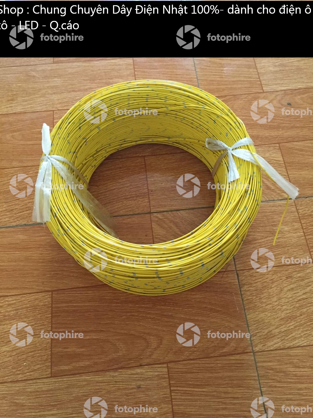 Dây điện nhật 0,85 100m màu vàng