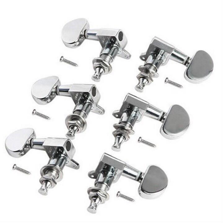 Bộ 6 khóa đàn guitar đúc đặc niken (đầy đủ ốc vít)