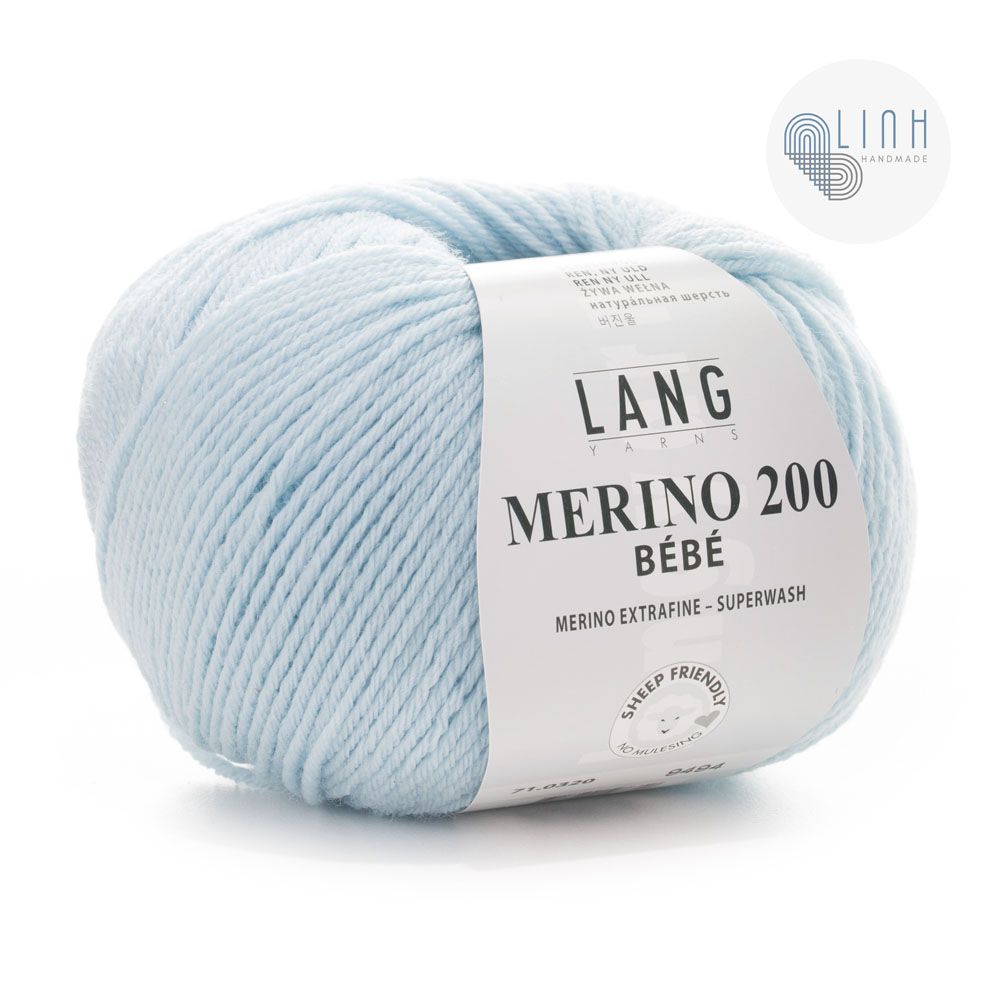 Cuộn Len Sợi Lông Cừu Yarn Wool Lang Merino 200 Bebe