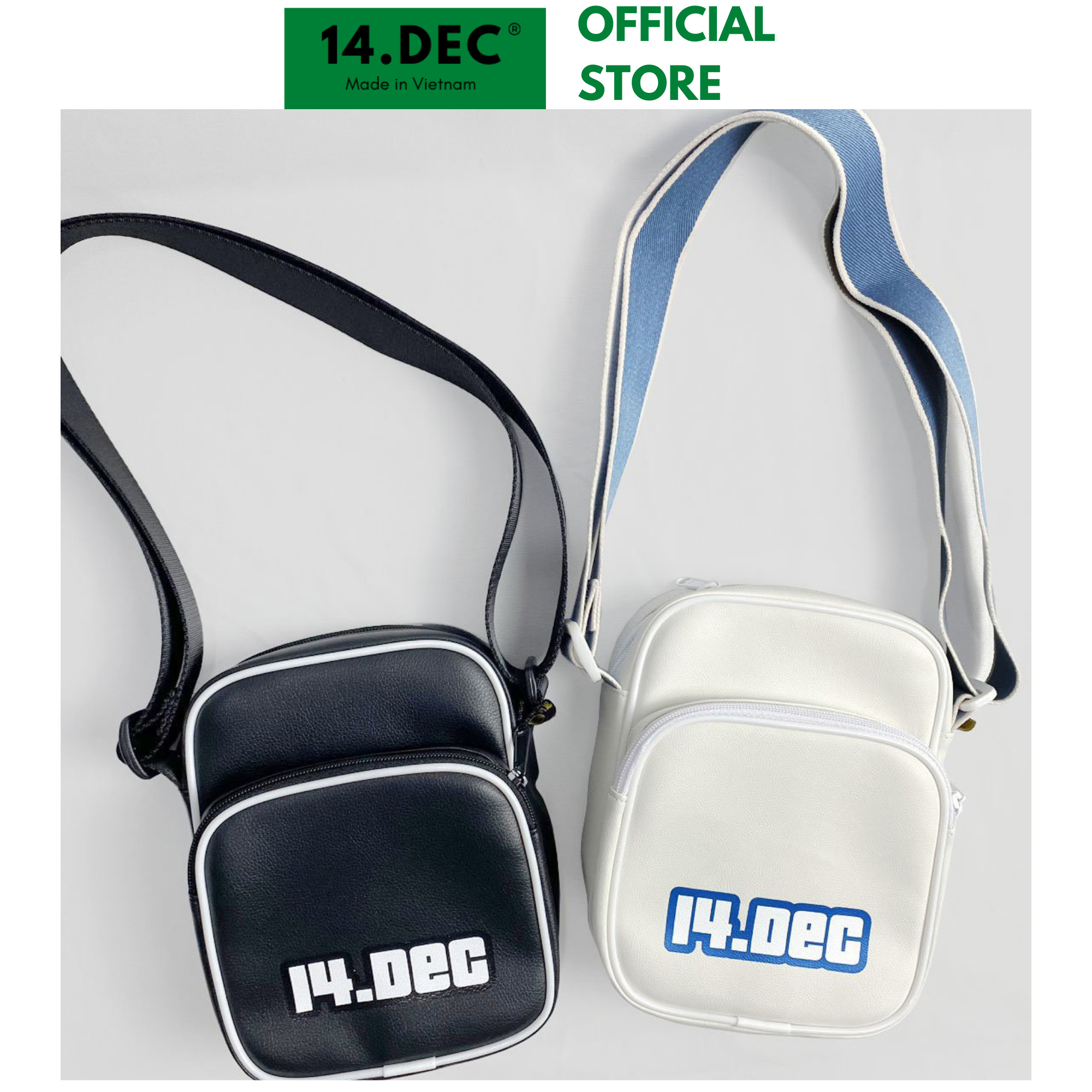 Túi đeo chéo nam nữ minibag da PU 14.DEC