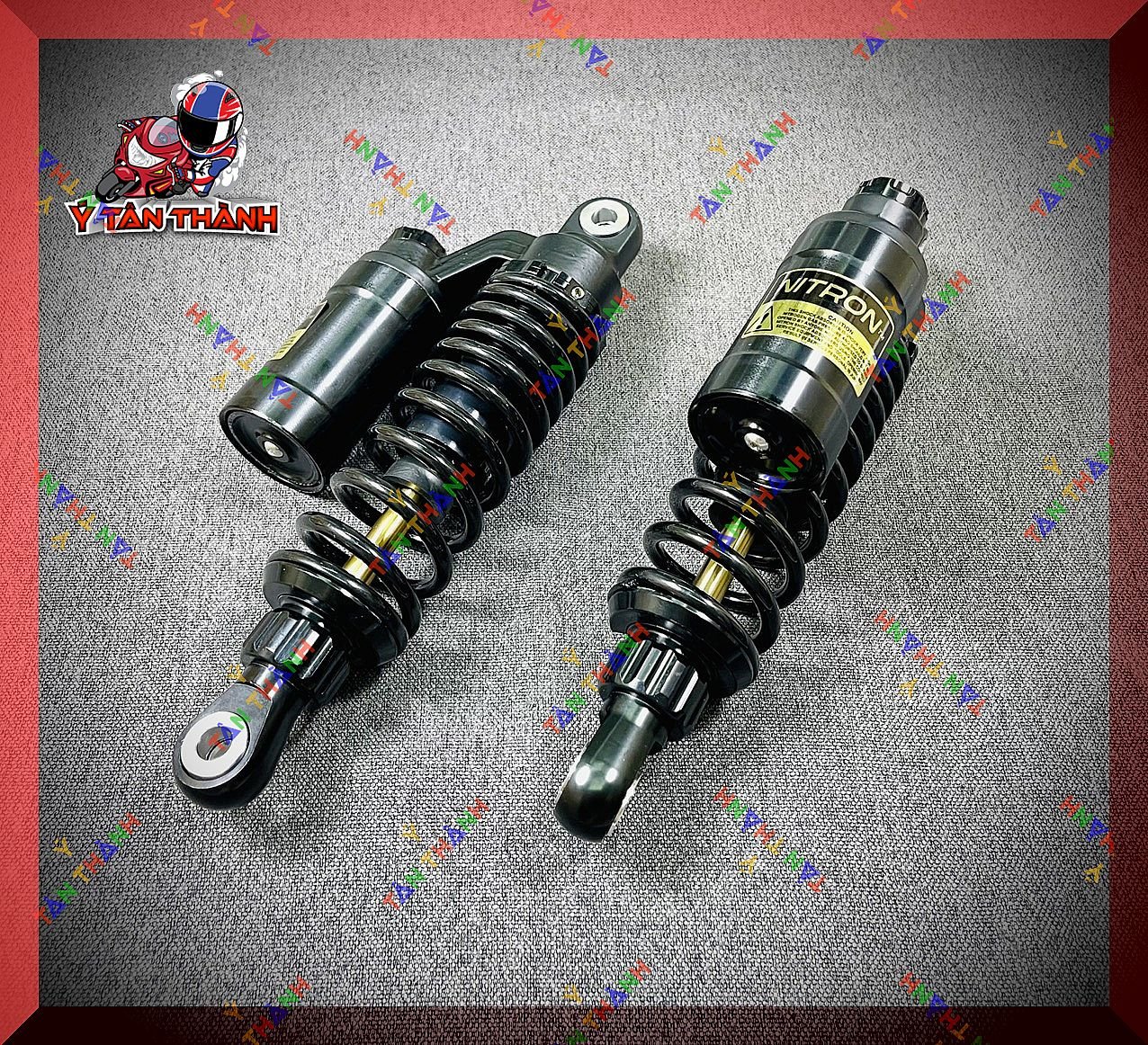 Phuộc sau Sirius nitron bình dầu đen ty vàng MS36