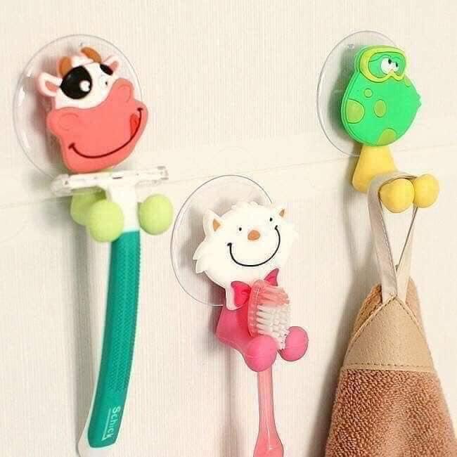 Combo 6 kẹp bàn chải đánh răng hình thú