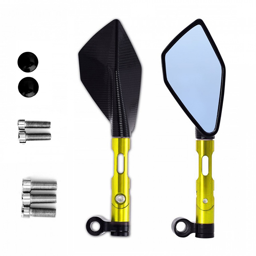 COMBO 2 Gương chiếu hậu xe máy 5 cạnh thời trang kiểu dáng hiện đại, Mặt gương được phủ lớp chống lóa thích hợp nhiều loại xe