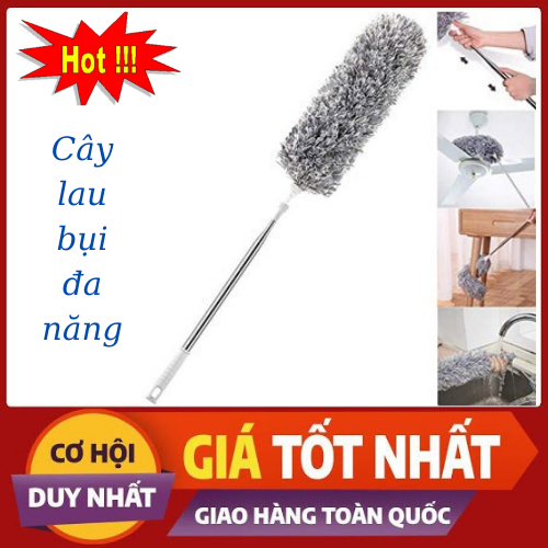 Cây lau trần nhà lau bụi đa năng, tùy chỉnh được chiều cao và độ xoay bất chấp mọi địa hình