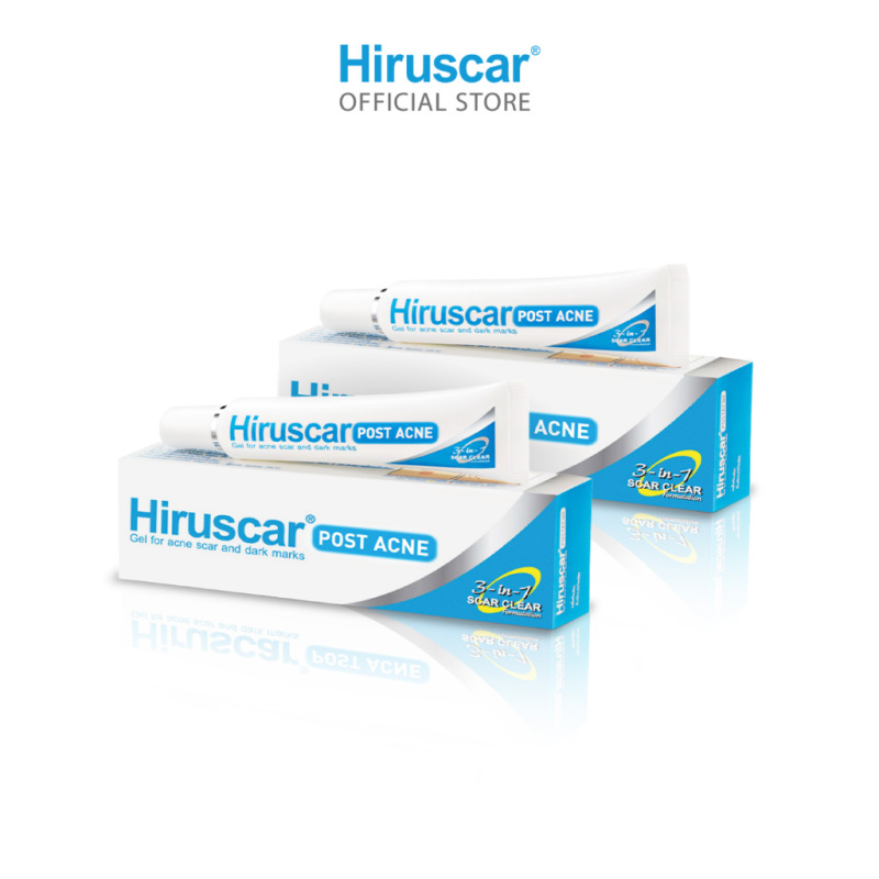Bộ 2 gel chăm sóc sẹo mụn và mụn thâm Hiruscar Post Acne 10g