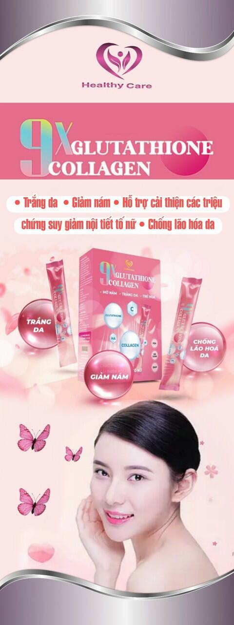 nước uống trắng da mờ nám 9x Collagen Glutathion
