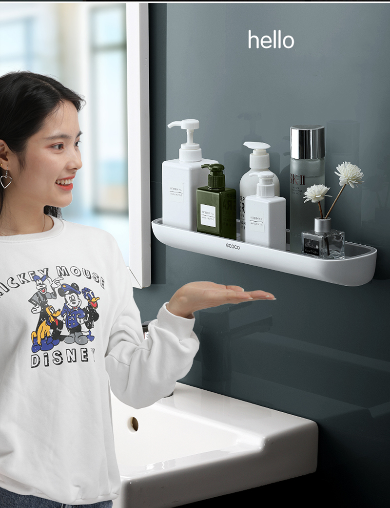 Kệ để đồ nhà tắm không có móc treo khăn ecoco E1923 ( màu ngẫu nhiên )