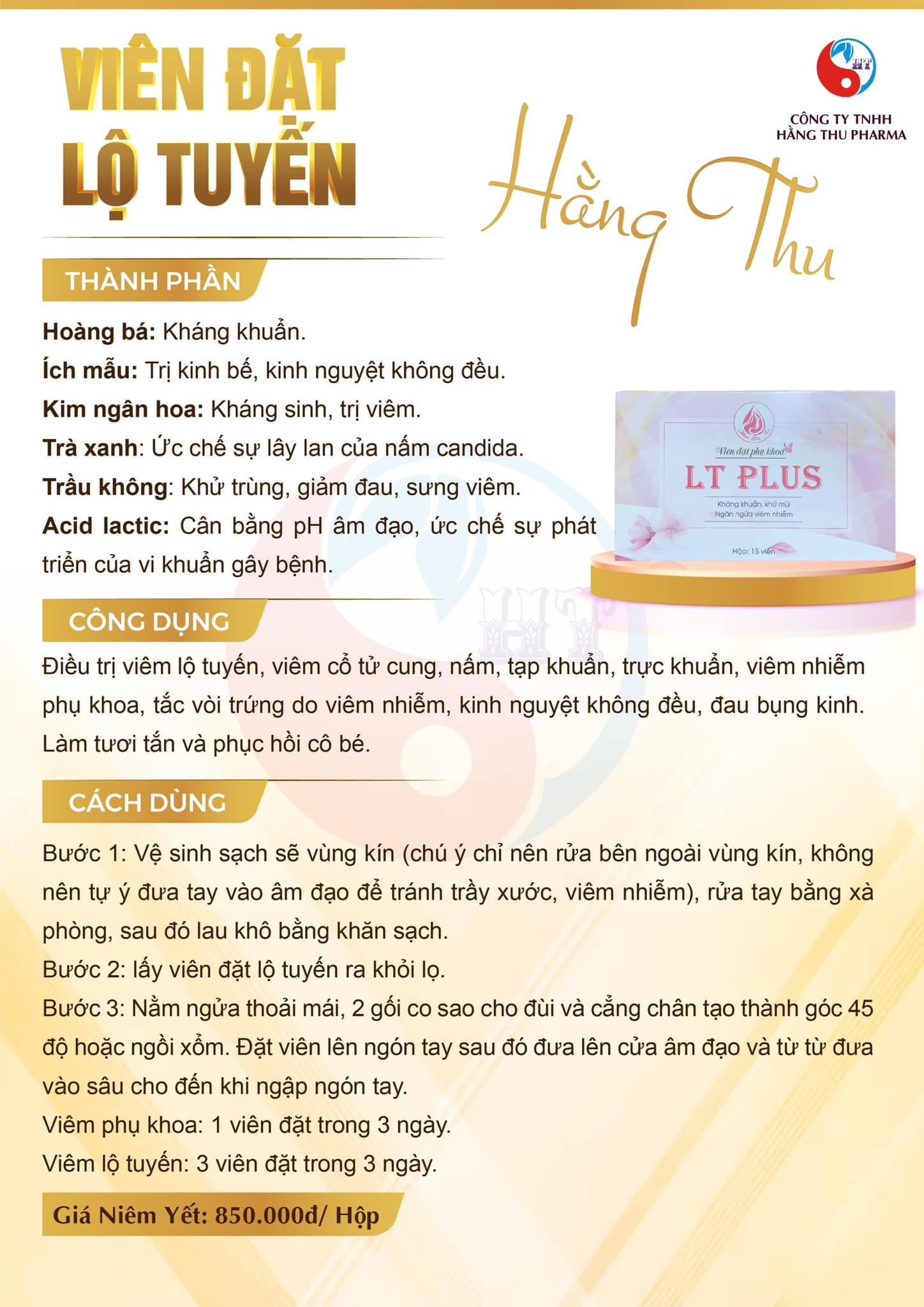 Viên Đặt Viêm Lộ Tuyến Hằng Thu
