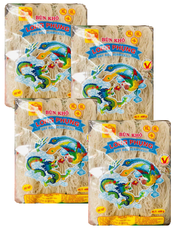 [HCM-DATE MỚI] 4 GÓI BÚN KHÔ LONG PHỤNG 400GR/GÓI