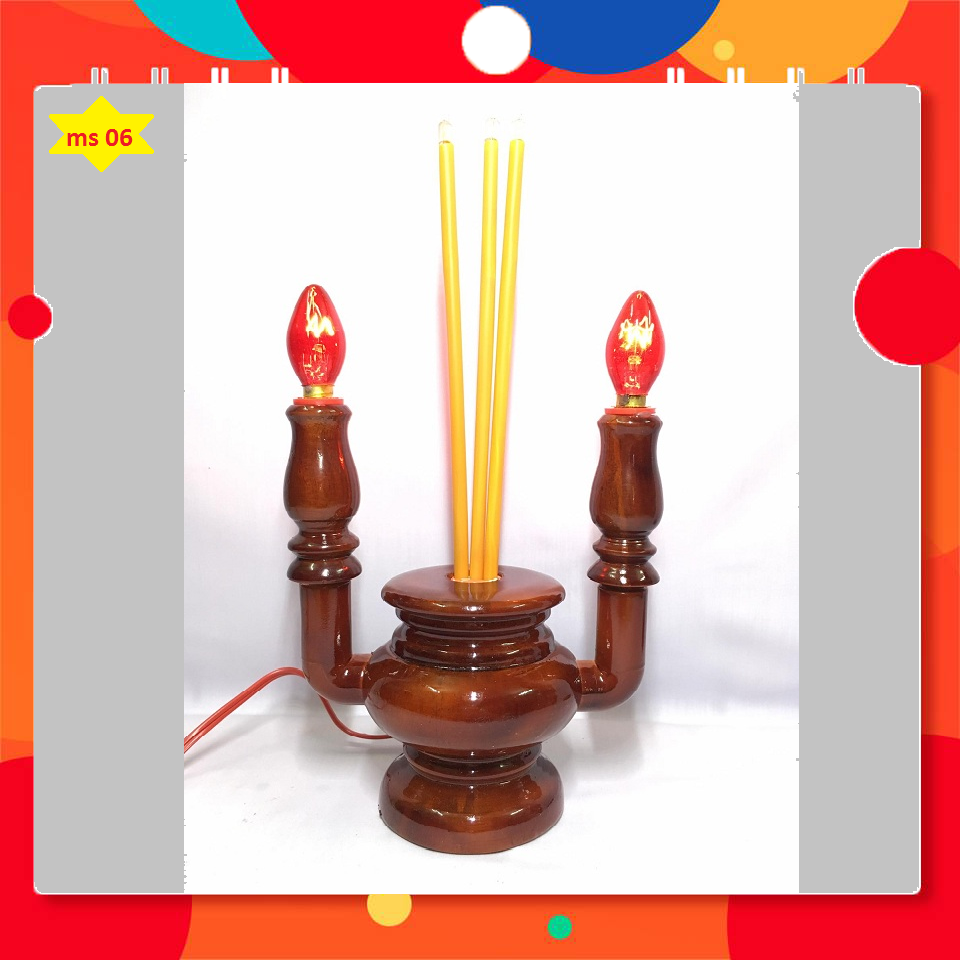 [HCM]Lư Nhang Đèn cày  Để Bàn Thờ - Gỗ Tràm Nhà Làm Cao