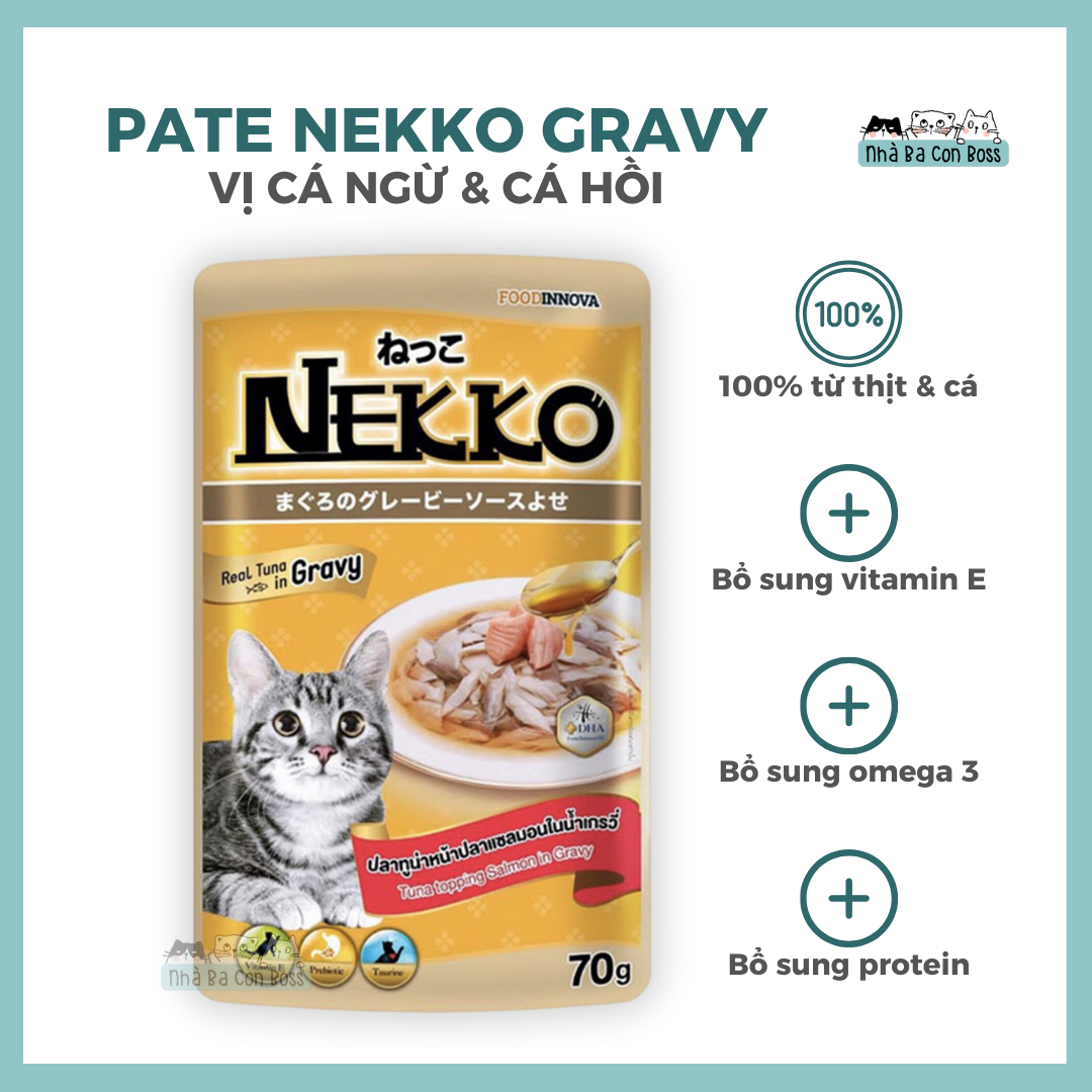 [Gói 70g] Pate Cho Mèo Nekko Gravy