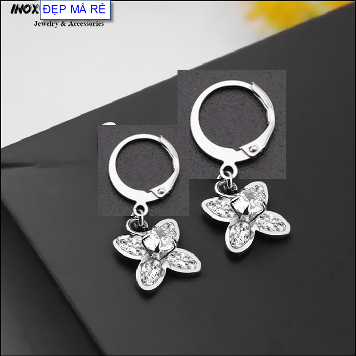 Earrings children stainless steel saw is like style dangling flower tea-commitment 1 Đổi 1 if hoen, rust