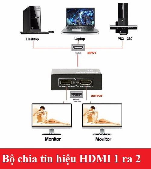 Bộ chia màn hình hdmi splitter 1 ra 2 chuẩn 1.4