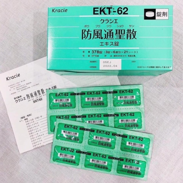 Viên uống giảm cân tiêu mỡ Kracie Hofutsu Shousan EKT-62 Nhật Bản cao cấp