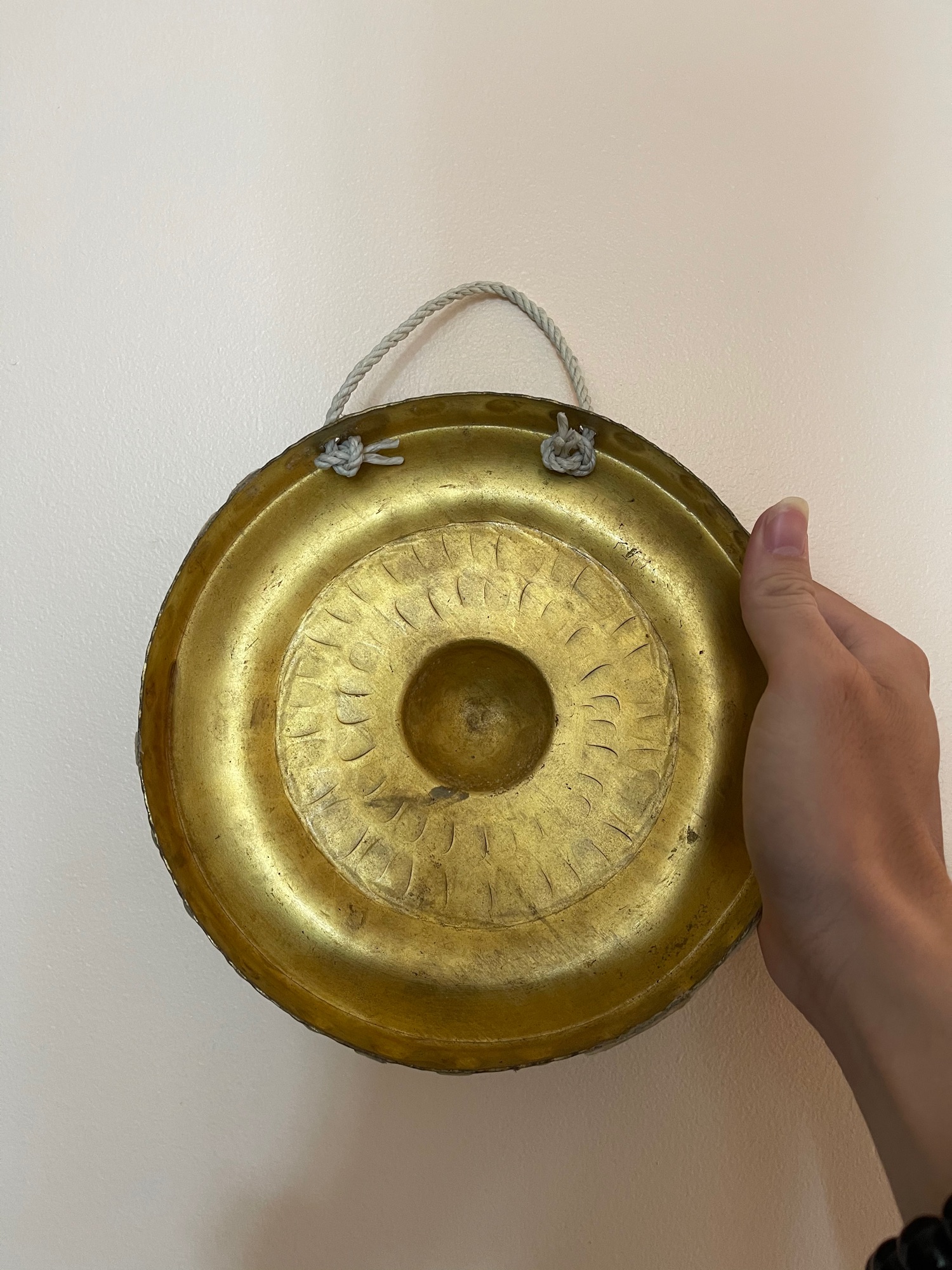 Chiêng đồng hoa văn trống đồng 20cm