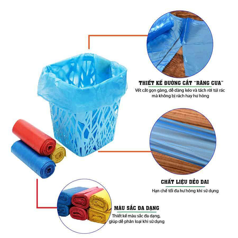 Combo 3 cuộn túi đựng rác tự hủy