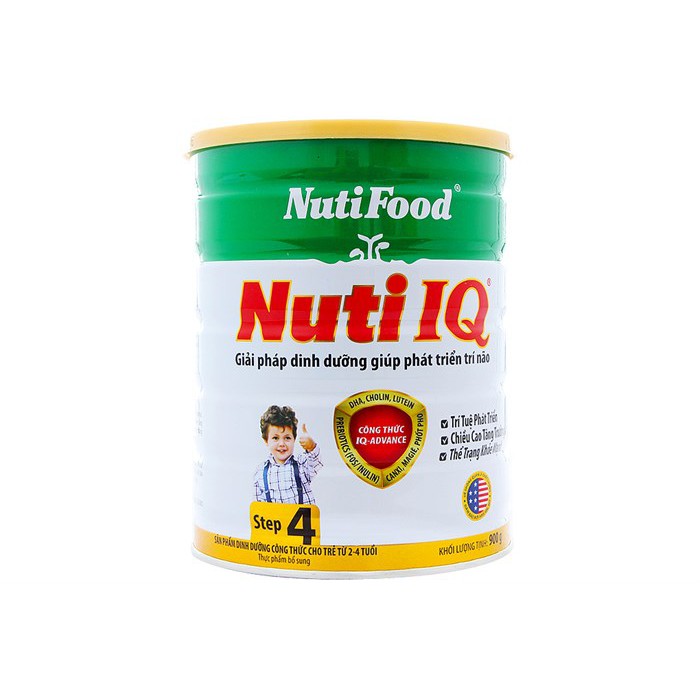 Sữa Nuti IQ Step 4, 900g, Trẻ 2-4Tuổi Mẫu mới