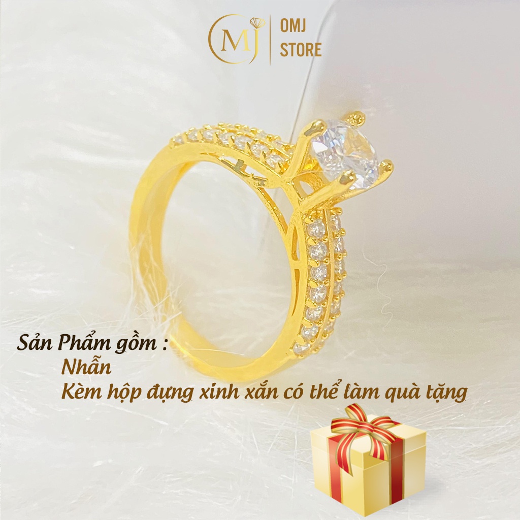 Nhẫn nữ OMJ3000 đính đá sang chảnh lấp lánh